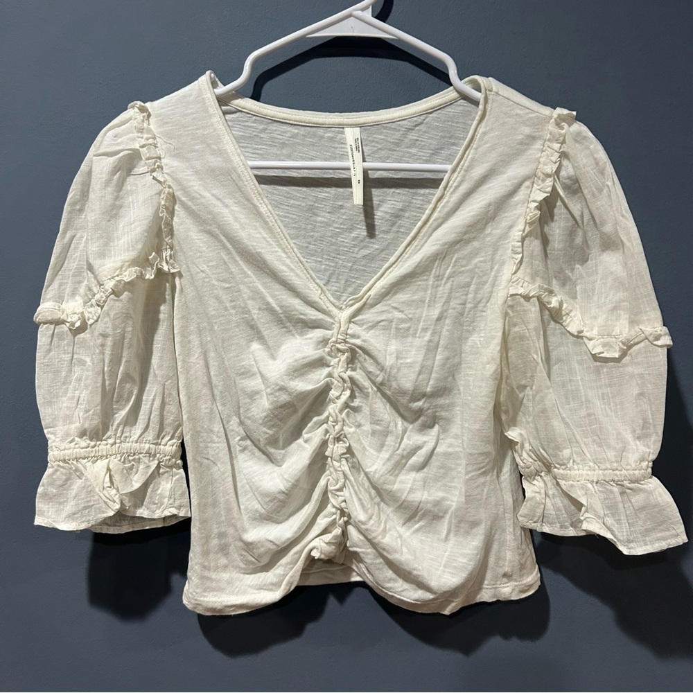 Anthropologie Puff Sleeve Top